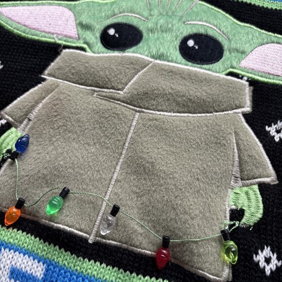 Star Wars Licensed Unisex Ugly Christmas Sweater Adult Small Medium Yoda Warm - Picture 9 of 16